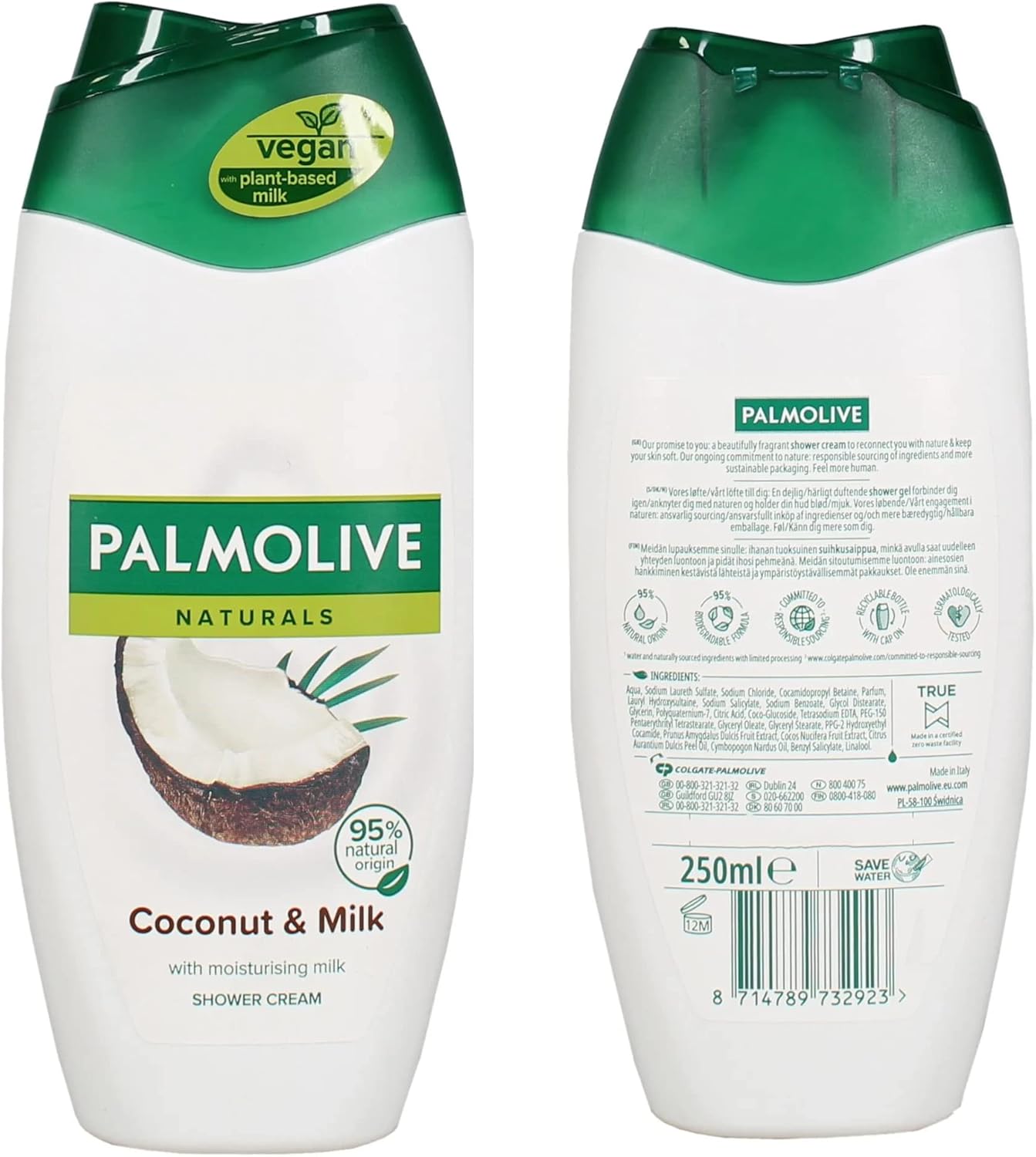 Palmolive Naturals Coconut Shower Gel 250ml (Pack of 2)