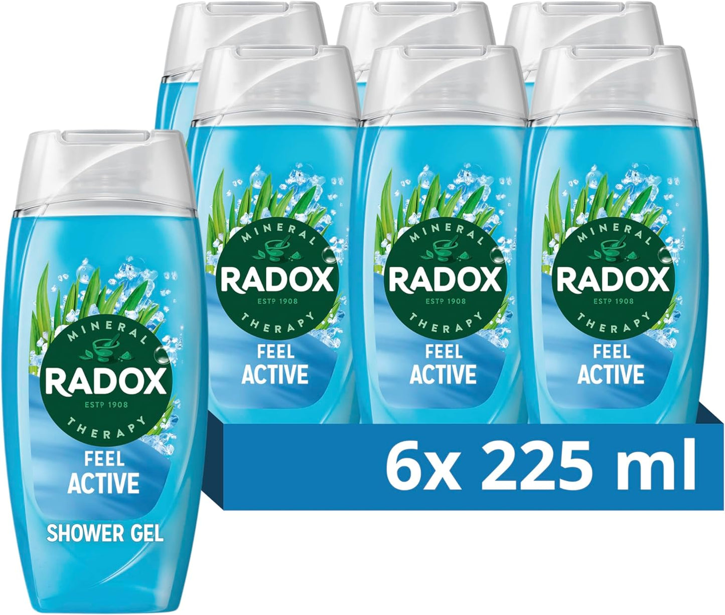 Radox Feel active 225ml ( 225ml (Pack of 6))